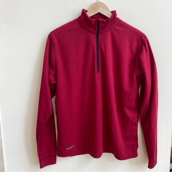 Polarmax Red 1/4 Zip Pullover Mock Neck Womens Size XL Pullover Acclimate Dry - Picture 1 of 13
